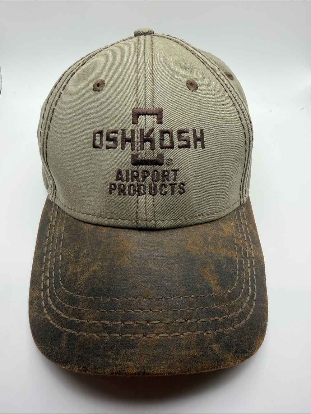Oshkosh Airport Products Embroidered Distressed Cap Baseball Hat